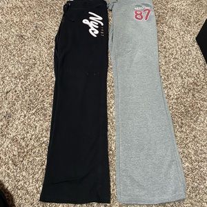 Black and Grey Aeropostale Flare Yoga Pants